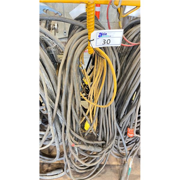 GROUP OF ASSORTED WELDING CABLES