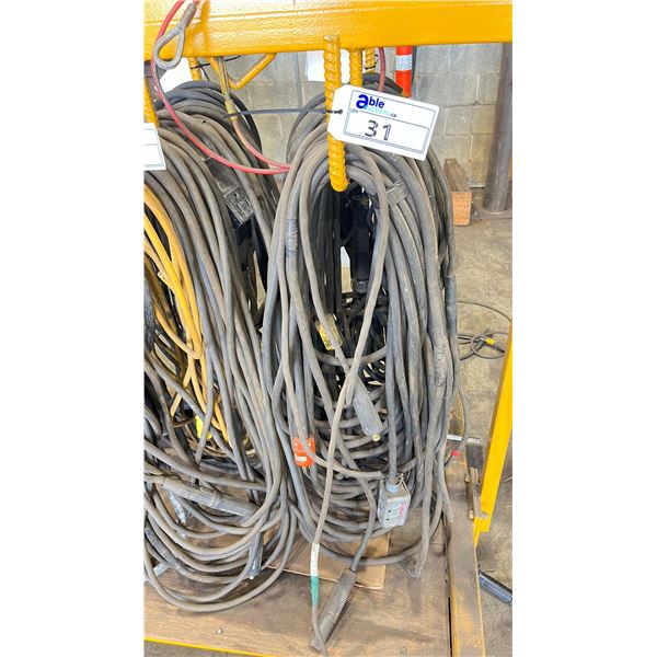 GROUP OF ASSORTED WELDING CABLES