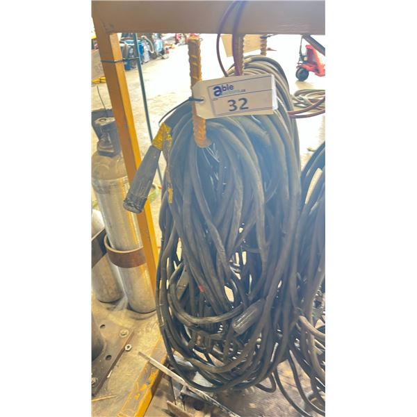 GROUP OF ASSORTED WELDING CABLES