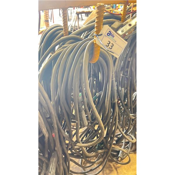 GROUP OF ASSORTED WELDING CABLES