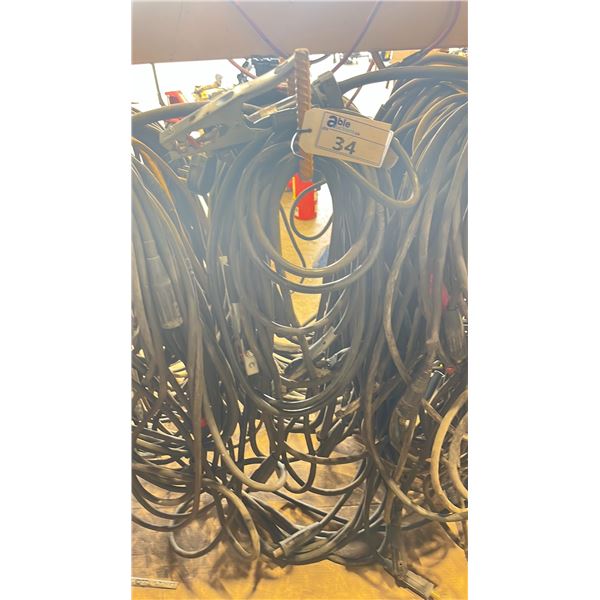 GROUP OF ASSORTED WELDING CABLES