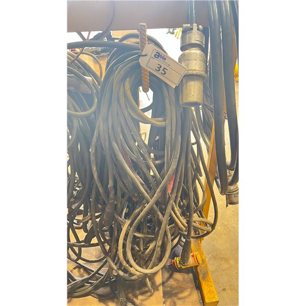 GROUP OF ASSORTED WELDING CABLES
