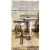 Image 1 : ADJUSTABLE PEDESTAL MATERIAL ROLLER STANDS, WORK STAND & (3) 90 DEGREE MILLING AND DRILLING ANGLE