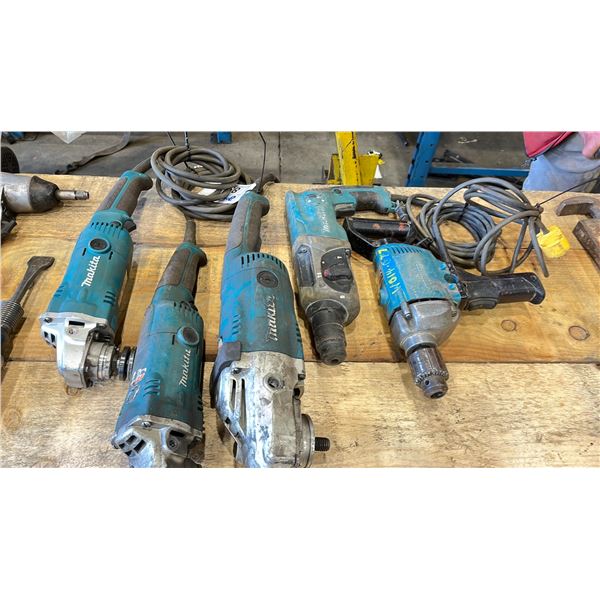 GROUP OF 5 ASSORTED ELECTRIC MAKITA POWER TOOLS