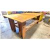 Image 2 : 3/4" STEEL TOP WELDERS WORK TABLE APPROX 8'L X 4'W X 3.75'H