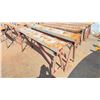 Image 2 : PAIR OF CUSTOM BUILT STEEL SAW HORSES APPROX 6'L X 3'H