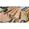 Image 3 : GROUP OF 4 CUSTOM BUILT METAL SAW HORSES APPROX 6'L X 2.5'H