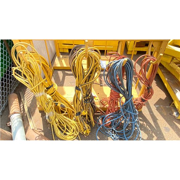ASSORTED EXTENSION CORDS APPROX 8