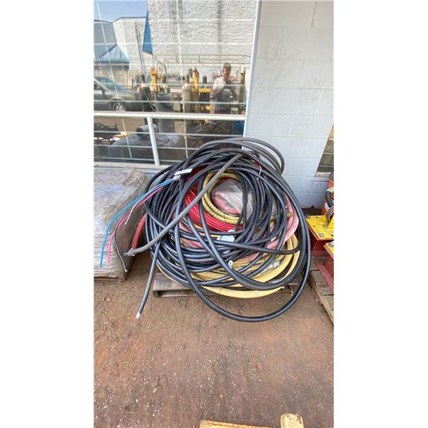 PALLET OF ASSORTED INDUSTRIAL HOSES/CABLES