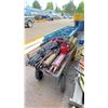 Image 2 : 4 WHEEL PARTS CART WITH CONTENTS - HYDRAULIC JACKS, JACKHAMMERS ETC