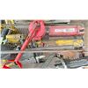 Image 5 : 4 WHEEL PARTS CART WITH CONTENTS - HYDRAULIC JACKS, JACKHAMMERS ETC