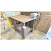 Image 1 : 1/2" STEEL TOP WELDERS TABLE WITH SAMONA 8" BENCH GRINDER MODEL NUMBER 0306
