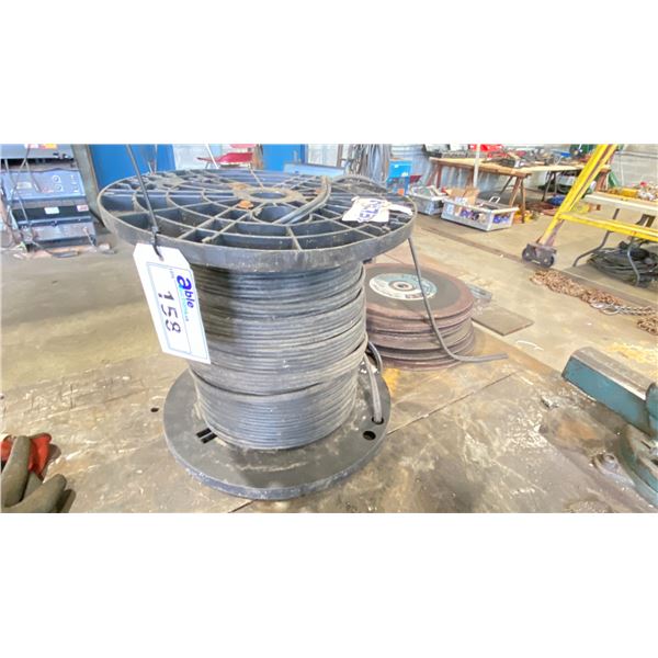 PARTIAL SPOOL OF ELECTRICAL WIRE & GRINDING DISCS