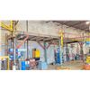 Image 1 : CUSTOM BUILT STEEL CONSTRUCTED WAREHOUSE MEZZANINE WITH 6 ATTACHED CRANE ARMS