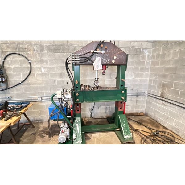 INDUSTRIAL HEAVY DUTY SHOP PRESS WITH HYDRO-TEK ML90L-2 MOTOR