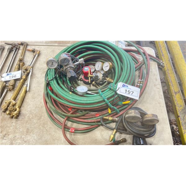 OXY-ACETYLENE ASSORTED HOSE LINES & GAUGES