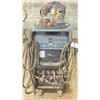 Image 1 : MILLER SYNCROWAVE 350 LX TIG WELDER ON MOBILE CART WITH 2 ARGON GAS CYLINDERS
