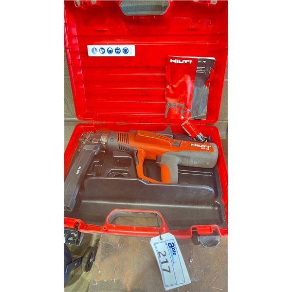 HILTI DX 76 POWDER-ACTUATED NAILER, DIRECT FASTENING TOOL IN HARD TRANSPORT CASE