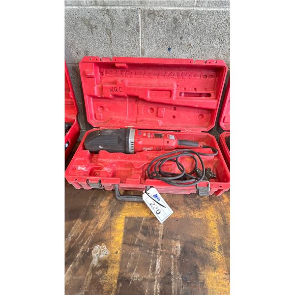 MILWAUKEE 1 1/2" SUPER HAWG ELECTRIC GRINDER IN HARD TRANSPORT CASE