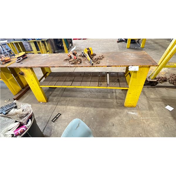 1/2" THICK METAL TOP MACHINE SHOP WORK TABLE *CONTENTS NOT INCLUDED*