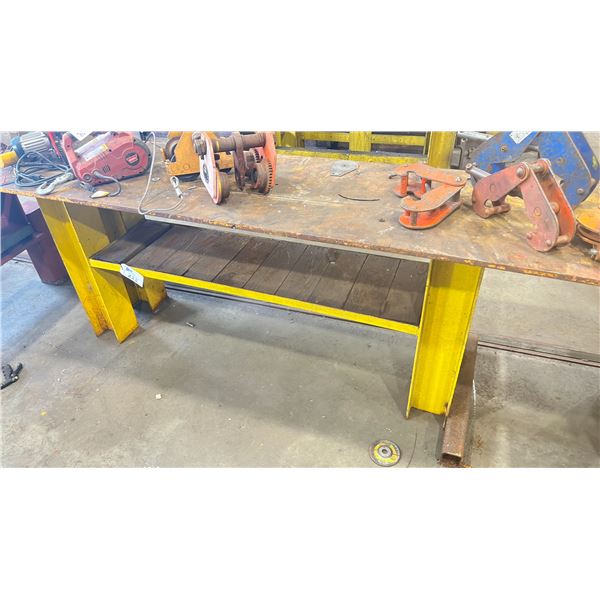 1/2" THICK METAL TOP MACHINE SHOP WORK TABLE *CONTENTS NOT INCLUDED*