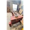 Image 2 : CUSTOM MADE METAL SHOP WORK TABLE WITH STORAGE *CONTENTS INCLUDED*
