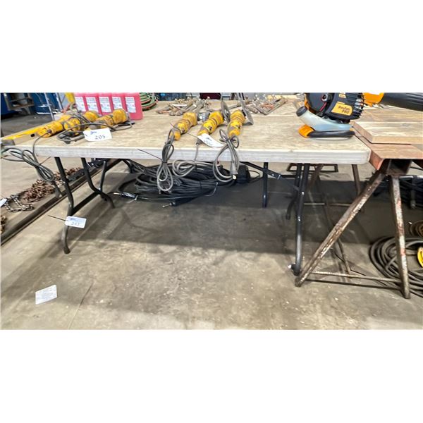 2- 6FT FOLDING UTILITY TABLES *CONTENTS NOT INCLUDED*