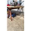 Image 3 : GROUP OF 4 CUSTOM BUILT STEEL SAW HORSES APPROX 6'L X 2.5'H