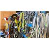 Image 4 : METAL STORAGE RACK FILLED WITH ASSORTED SLINGS, HARNESSES, CABLE & MORE