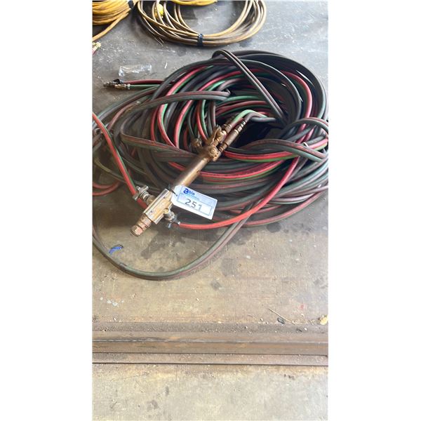 GROUP OF OXY-ACETYLENE WELDING LINES WITH ONE TORCH ATTACHMENT