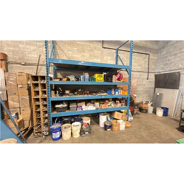 1 SECTION OF BLUE PALLET RACKING 2 UPRIGHTS, 8 SIDERAILS APPROX 10'L X 3.5'D X 12'H