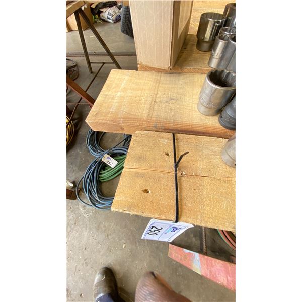 GROUP OF APPROX 12 LUMBER PLANKS ASSORTED LENGTHS