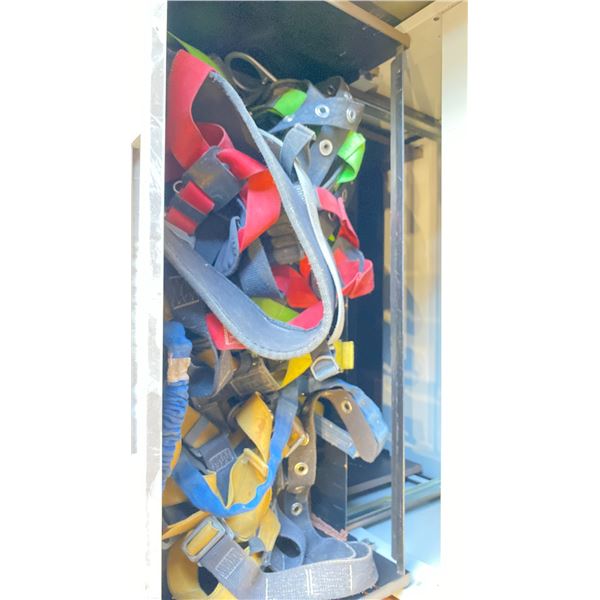 4 DRAWER METAL CABINET WITH ASSORTED SAFETY HARNESSES