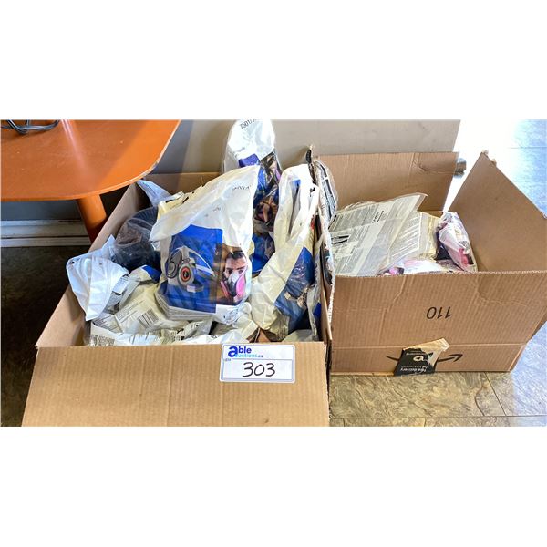 2 BOXES OF RESPIRATOR MASKS AND FILTERS
