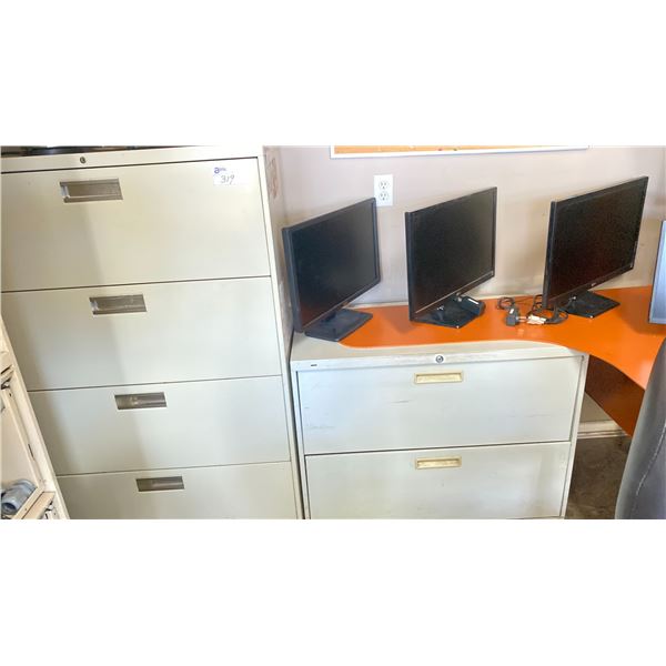 GROUP OF 4 ASSORTED METAL FILING CABINETS