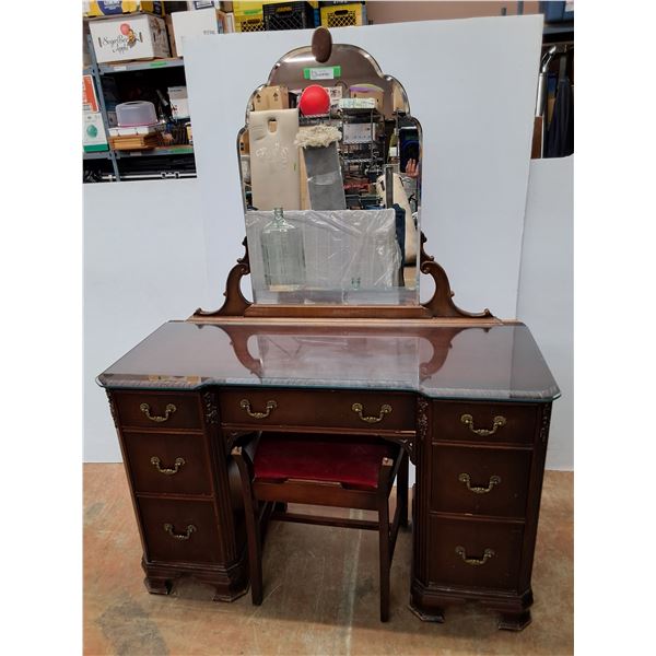 * Vintage Style Make-up Vanity w/Stool  -  CANNOT SHIP