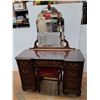 Image 1 : * Vintage Style Make-up Vanity w/Stool  -  CANNOT SHIP