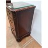 Image 3 : * Vintage Style Three Drawer Night Stand (15"w x14"d x28"h), tempered glass piece - CANNOT SHIP