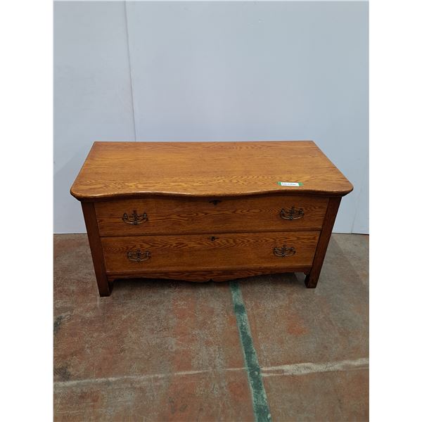 * Antique Lowboy Two Drawer Dresser - 42" x 20" x 22"  - CANNOT SHIP