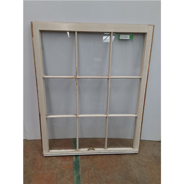 * Nine Panel Antique Window - 39" x 32" - CANNOT SHIP