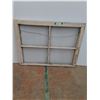 Image 1 : * Antique Four Panel Window - 35.5" x 27" - CANNOT SHIP