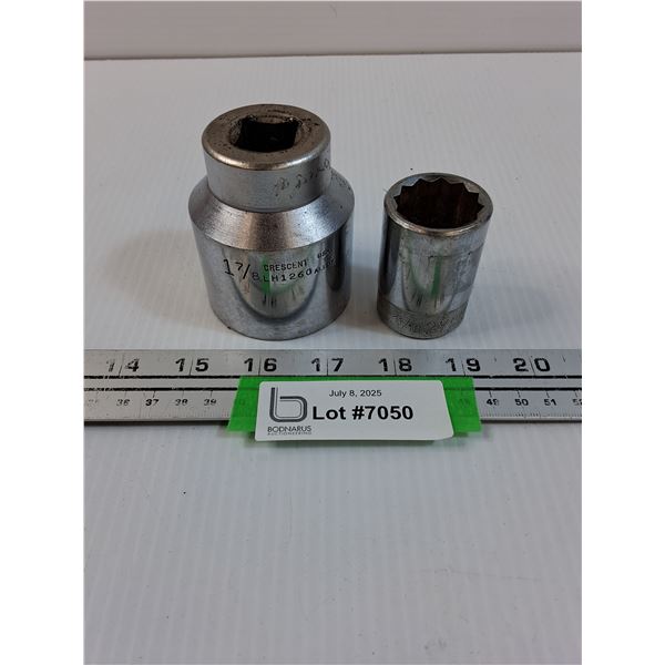 (2) Sockets 3/4" Drive: 1 7/8" & 11/16"
