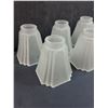 Image 2 : (7) Frosted Glass Lamp/Light Fixture Shades - 5" x 4"