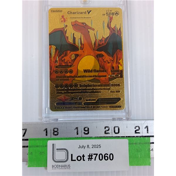 Pokemon Charzard "Gold" Evolution Trading Car - CANNOT GUARANTEE AUTHENTICATION