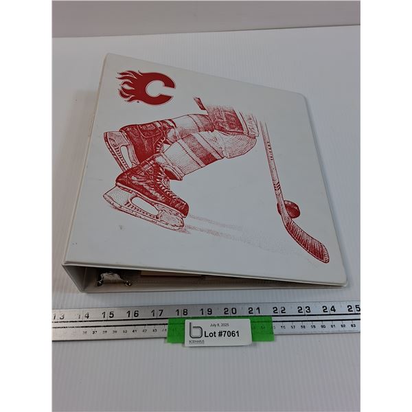 Calgary Flames Rookie Hockey Trading Cards in Binder (6 Sleeves, Assorted Players)