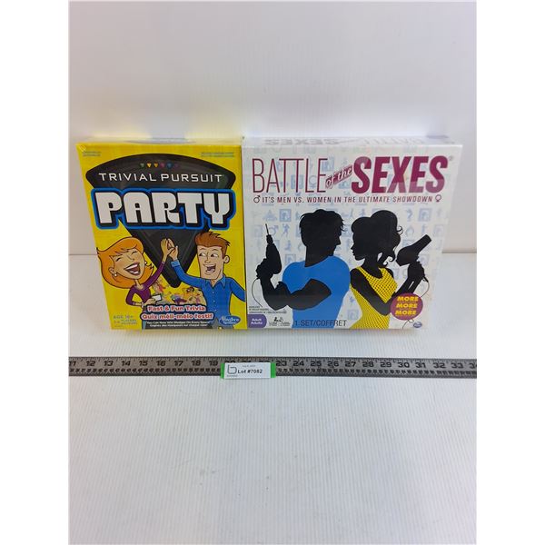 (2) Board Games - NIB (Battle of the Sexes, Trivial Pursuit Party)