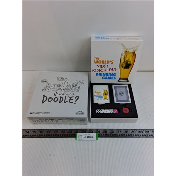 (2) Board Games (How Do You Doodle - Sealed, Most Ridiculous Drinking Games)
