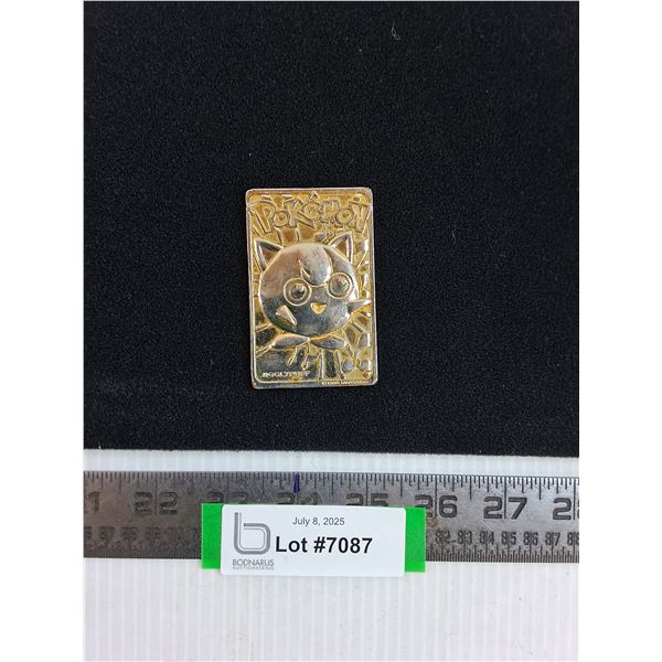 Pokemon Gold Colored Ingot - Authenticity Not Guaranteed