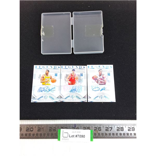 (3) Panini Legends Collector Cards (Magic, Yao, Rodman) - Authenticity Not Guaranteed