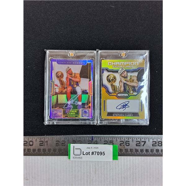 (2) Prizm Steph Curry Collector Cards- Authenticity Not Guaranteed